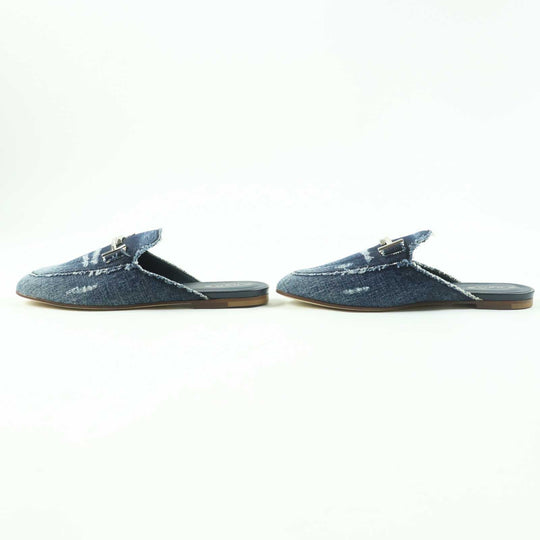 TOD’S Mule Denim leather Indigo blue 38 1/2