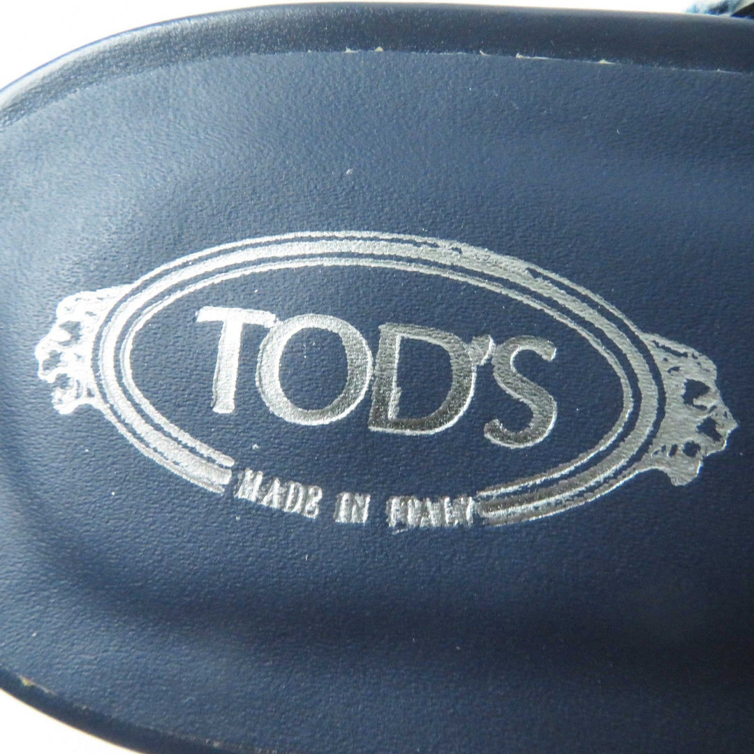 TOD’S Mule Denim leather Indigo blue 38 1/2