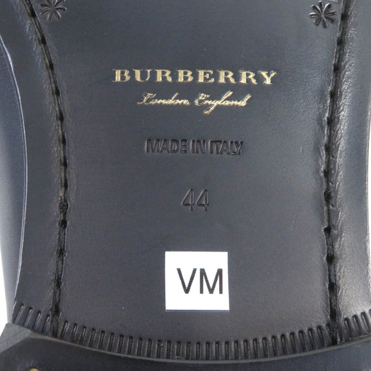 BURBERRY Moccasin Main: Leather Navy brown mens 44 Used Authentic
