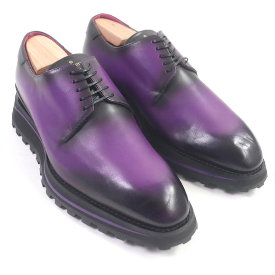 LOUIS VUITTON Dress shoes Main: Leather purple Goncourt Line mens 5 1/2 Used Authentic