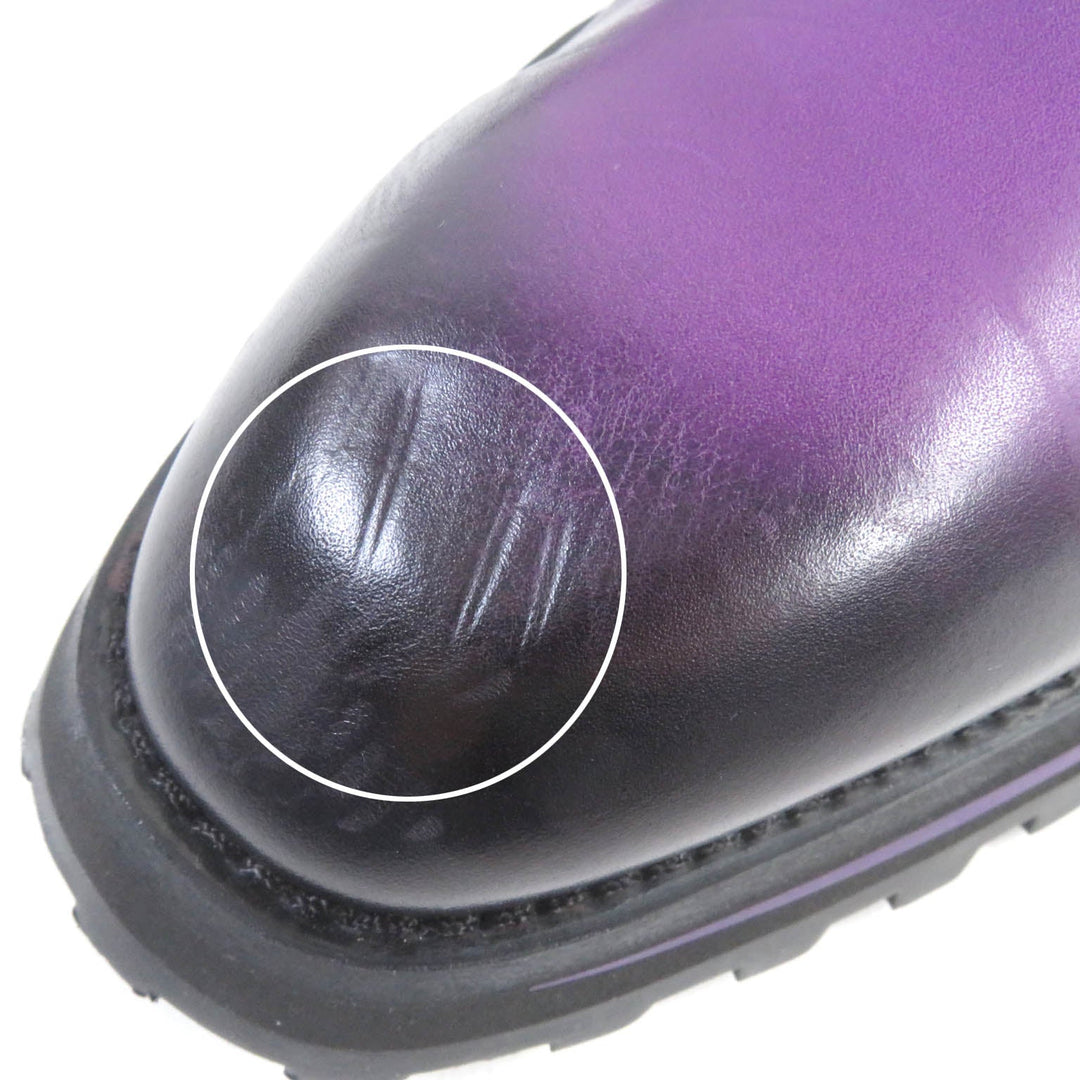 LOUIS VUITTON Dress shoes Main: Leather purple Goncourt Line mens 5 1/2 Used Authentic