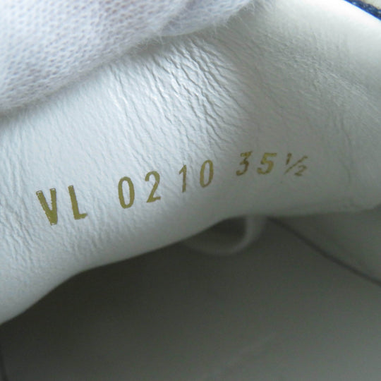 LOUIS VUITTON Low cut sneakers 1A7U56 Patent monogram canvas Navy Stellar Line Women 35 1/2 Used Authentic