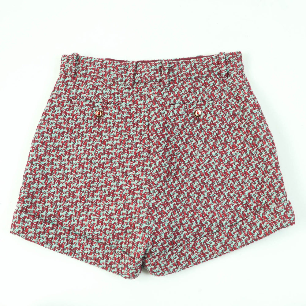 GUCCI Shorts 691396 Main: 63% cotton, Main: 37% nylon, Lining: 100% rayon Red Green type Women 42 Used Authentic