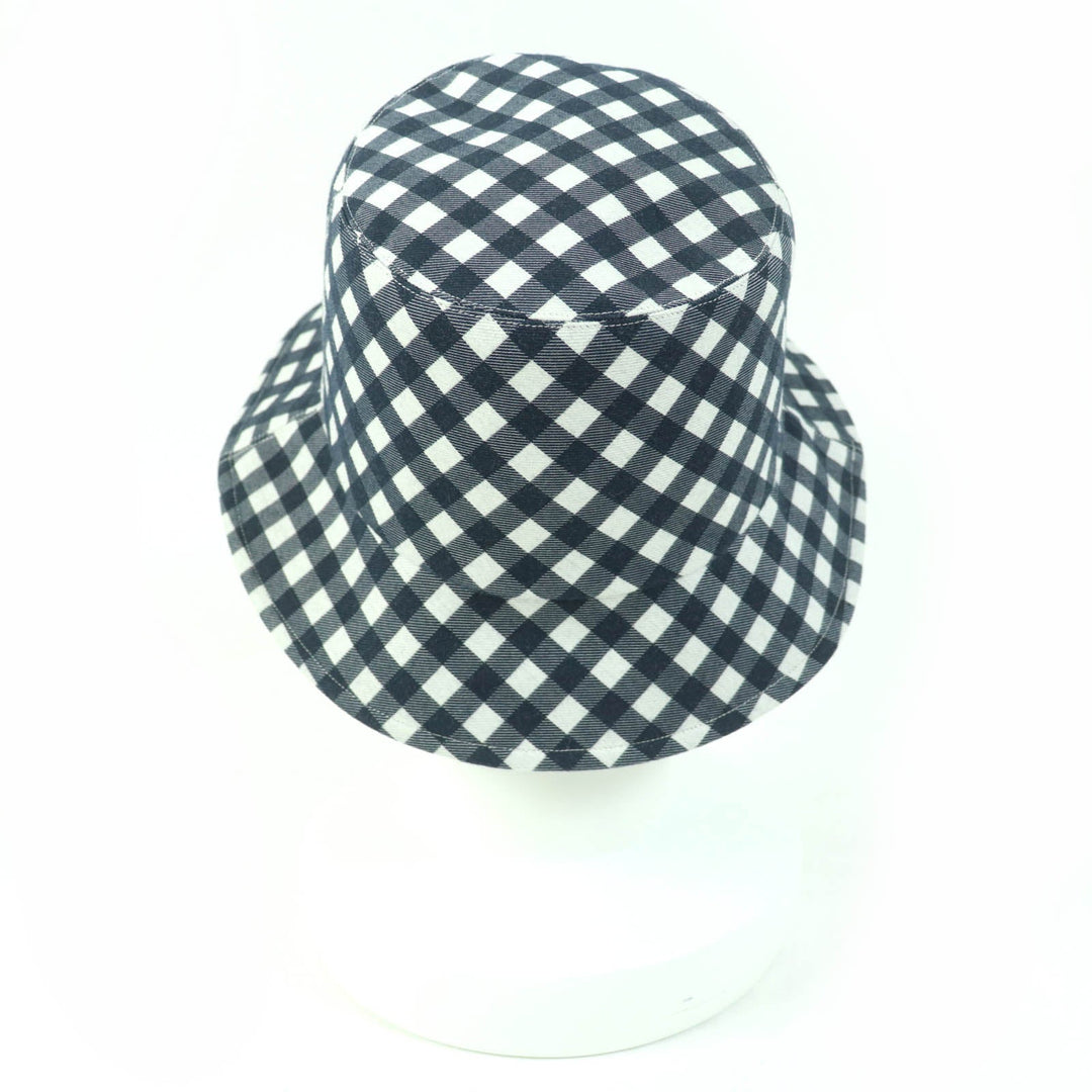 Christian Dior hat 22VIC923I130 Main: 49% polyester, Main: 46% cotton, Main: 5% polyurethane, Lining: 49% polyester, Lining: 46% cotton: 5% polyurethane Navy Ivory Women 56 Used Authentic