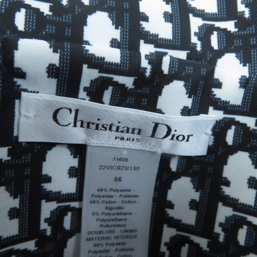 Christian Dior hat 22VIC923I130 Main: 49% polyester, Main: 46% cotton, Main: 5% polyurethane, Lining: 49% polyester, Lining: 46% cotton: 5% polyurethane Navy Ivory Women 56 Used Authentic