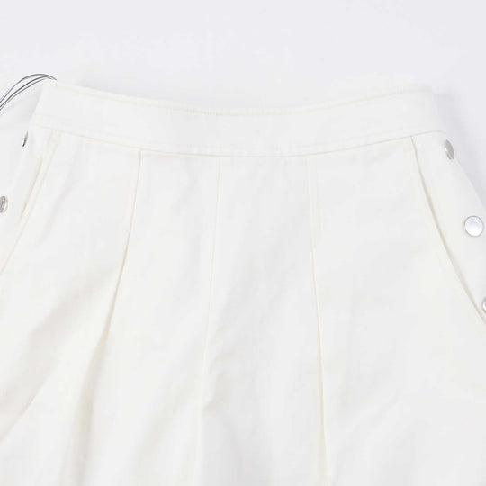 HERMES Shorts Outer: 96% cotton, Outer: 4% polyurethane, Lining: 64% cotton, Lining: 33% rayon, Lining: 3% polyurethane, Piping: 100% cotton white Women 36 Used Authentic