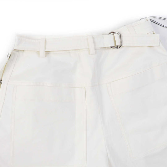 HERMES Shorts Outer: 96% cotton, Outer: 4% polyurethane, Lining: 64% cotton, Lining: 33% rayon, Lining: 3% polyurethane, Piping: 100% cotton white Women 36 Used Authentic