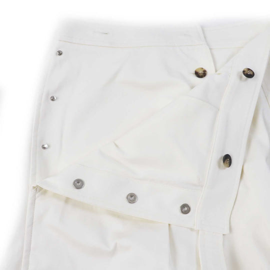 HERMES Shorts Outer: 96% cotton, Outer: 4% polyurethane, Lining: 64% cotton, Lining: 33% rayon, Lining: 3% polyurethane, Piping: 100% cotton white Women 36 Used Authentic