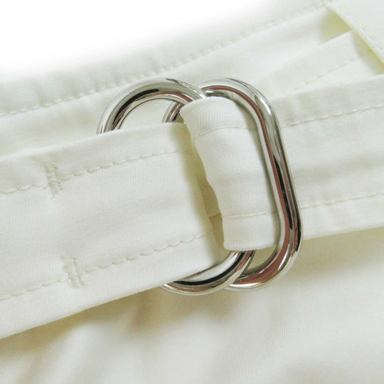 HERMES Shorts Outer: 96% cotton, Outer: 4% polyurethane, Lining: 64% cotton, Lining: 33% rayon, Lining: 3% polyurethane, Piping: 100% cotton white Women 36 Used Authentic