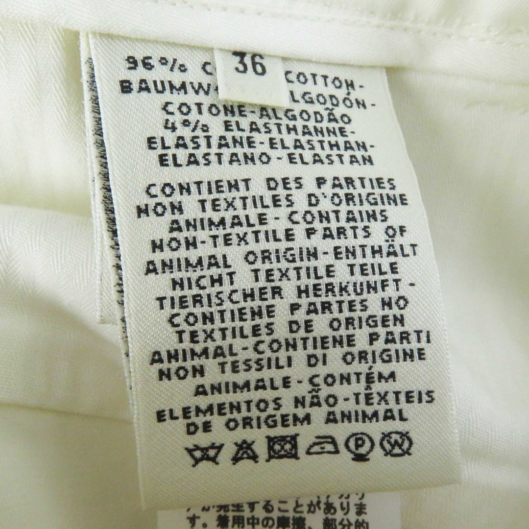 HERMES Shorts Outer: 96% cotton, Outer: 4% polyurethane, Lining: 64% cotton, Lining: 33% rayon, Lining: 3% polyurethane, Piping: 100% cotton white Women 36 Used Authentic