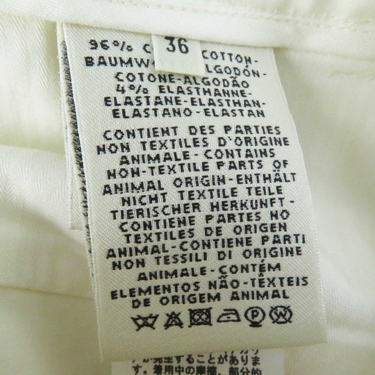 HERMES Shorts Outer: 96% cotton, Outer: 4% polyurethane, Lining: 64% cotton, Lining: 33% rayon, Lining: 3% polyurethane, Piping: 100% cotton white Women 36 Used Authentic