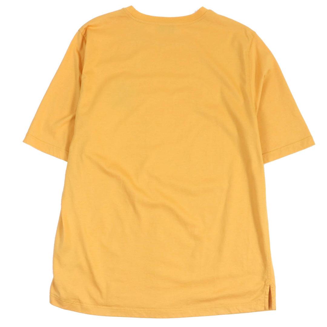 HERMES Short sleeve T-shirt H357925 Main: 100% cotton, some parts: sheep leather Orange Chevaux en symmetry mens S Used Authentic