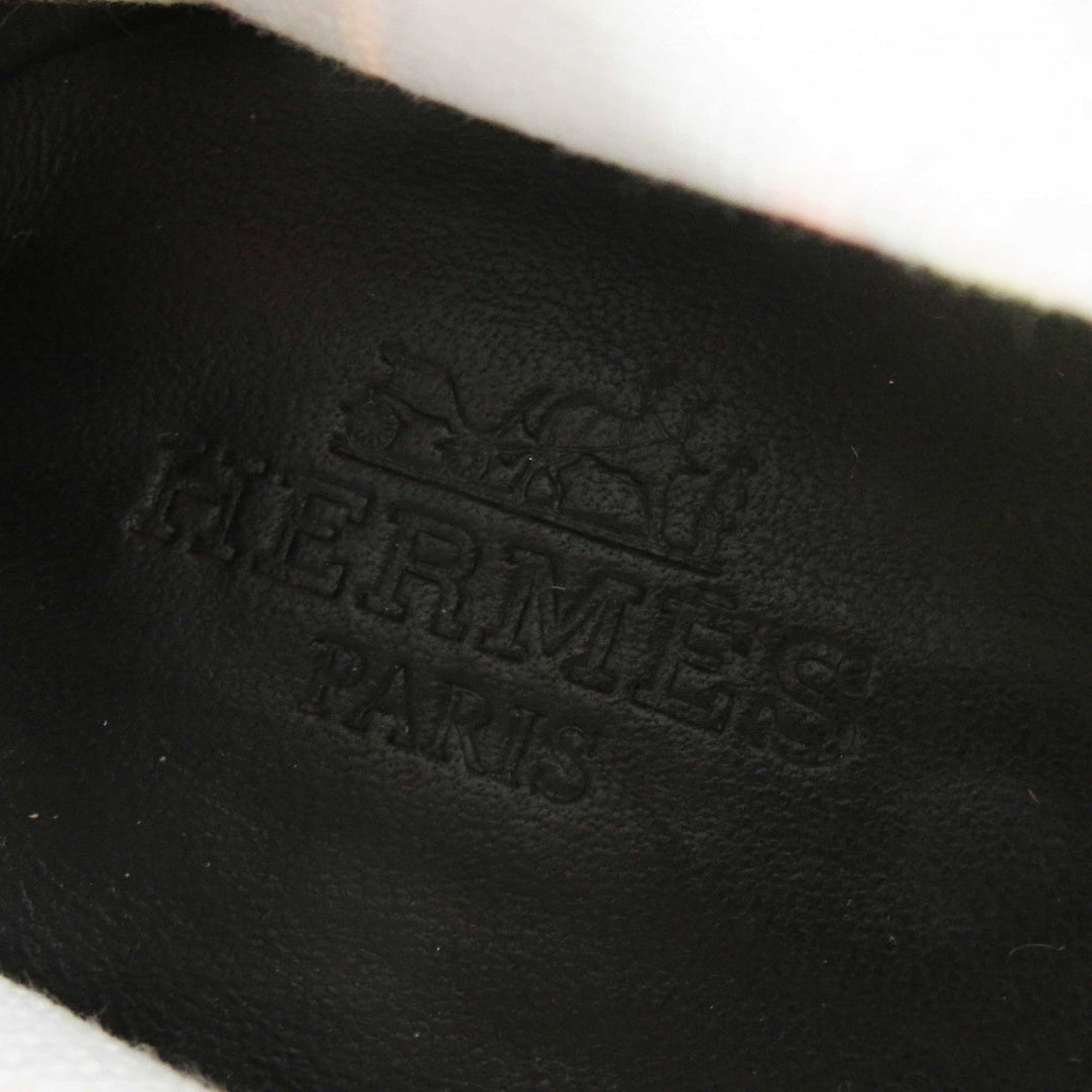 HERMES Slip-on Main: Canvas, Part: Leather, Sole: Jute type black multi Women 37 Used Authentic
