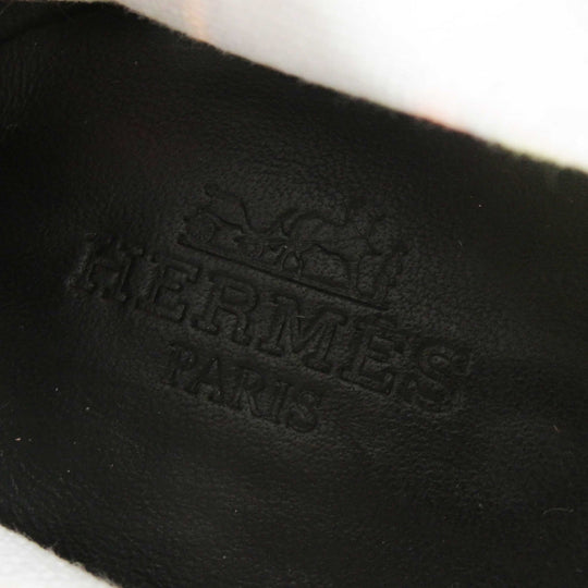 HERMES Slip-on Main: Canvas, Part: Leather, Sole: Jute type black multi Women 37 Used Authentic