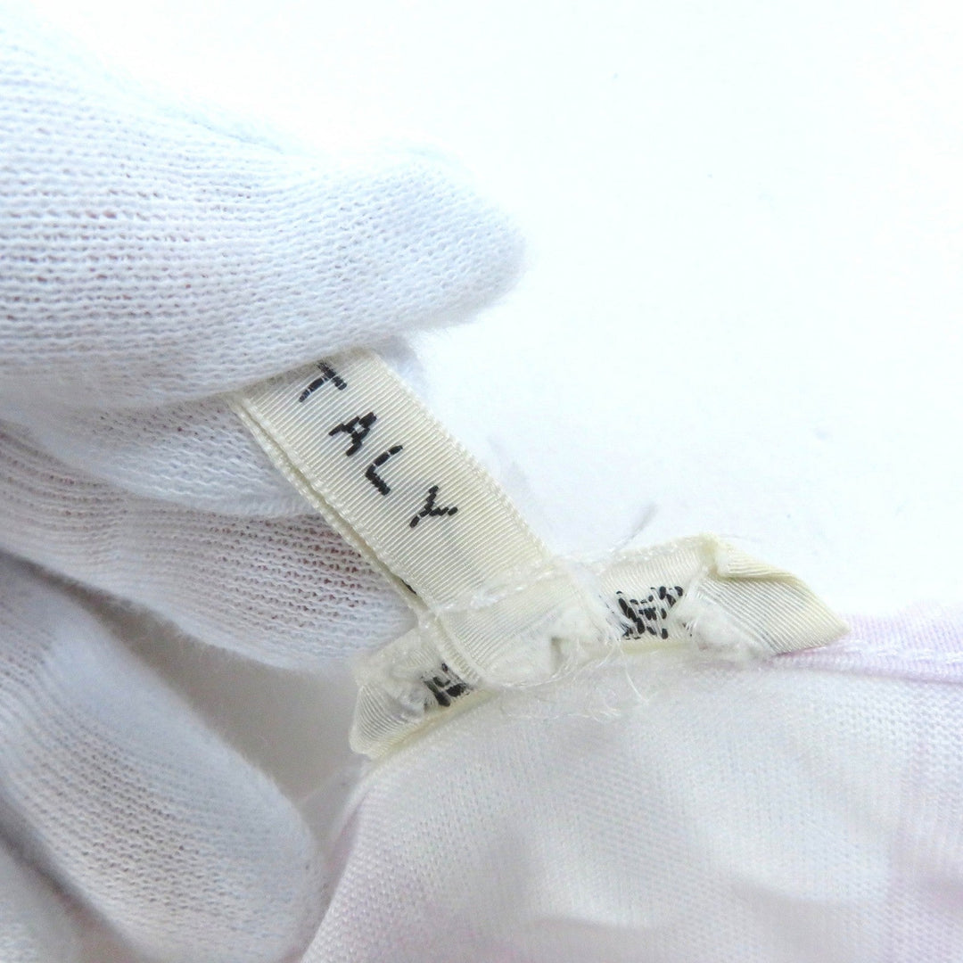 HERMES Short sleeve T-shirt Main: 100% cotton White purple Beaulieu Women L Used Authentic