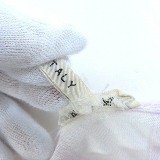 HERMES Short sleeve T-shirt Main: 100% cotton White purple Beaulieu Women L Used Authentic