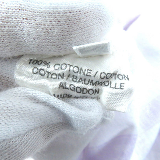 HERMES Short sleeve T-shirt Main: 100% cotton White purple Beaulieu Women L Used Authentic