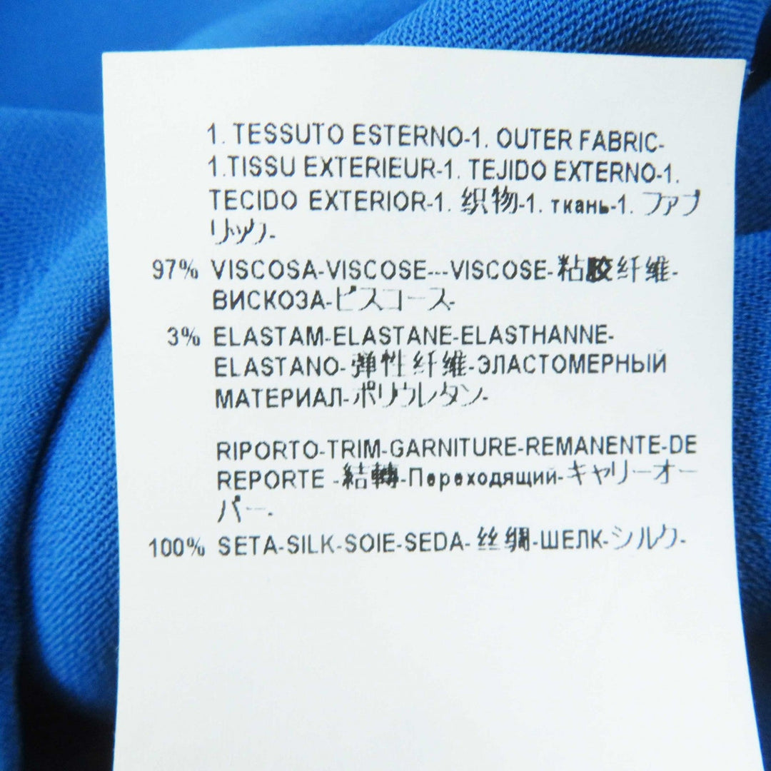 VERSACE one piece A65971-A208429 Outer material: 97% rayon, Outer material: 3% polyurethane, Part: 100% silk blue Women 42 Used Authentic