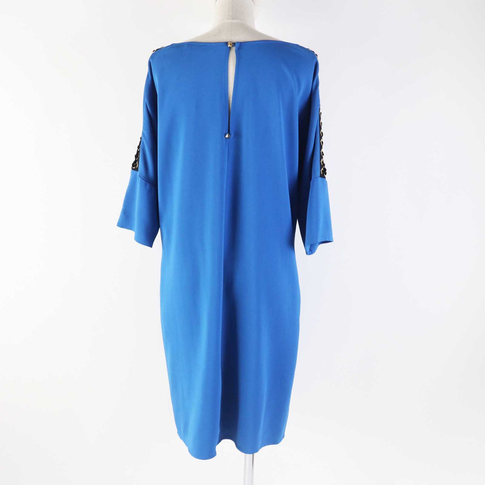 VERSACE one piece A65971-A208429 Outer material: 97% rayon, Outer material: 3% polyurethane, Part: 100% silk blue Women 42 Used Authentic