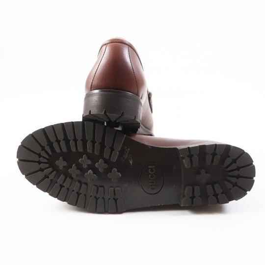 GUCCI loafers 101 6105 Main: Leather Brown Women 35.5 Used Authentic