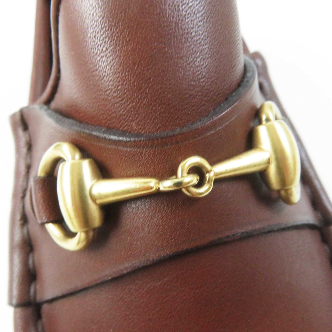 GUCCI loafers 101 6105 Main: Leather Brown Women 35.5 Used Authentic
