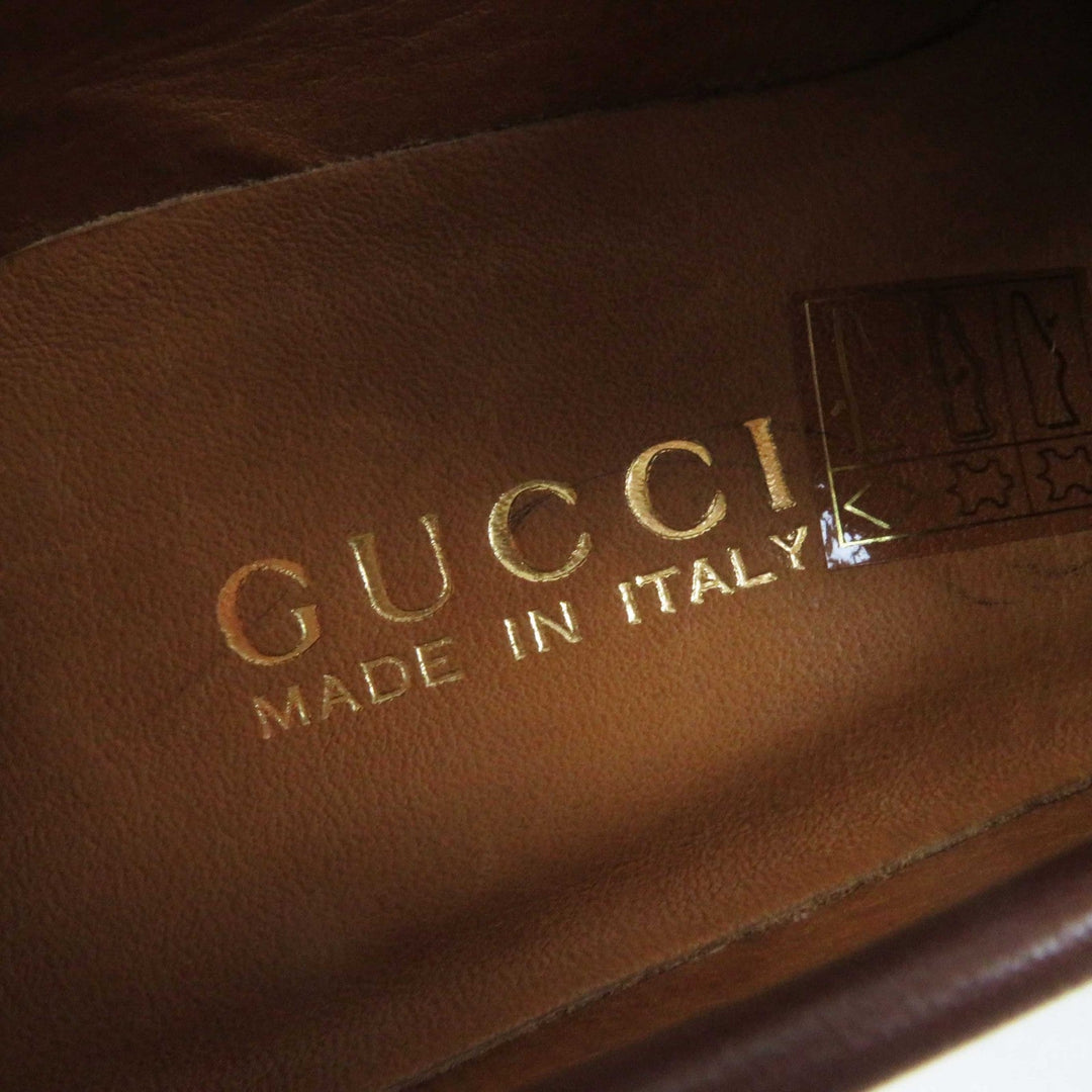 GUCCI loafers 101 6105 Main: Leather Brown Women 35.5 Used Authentic