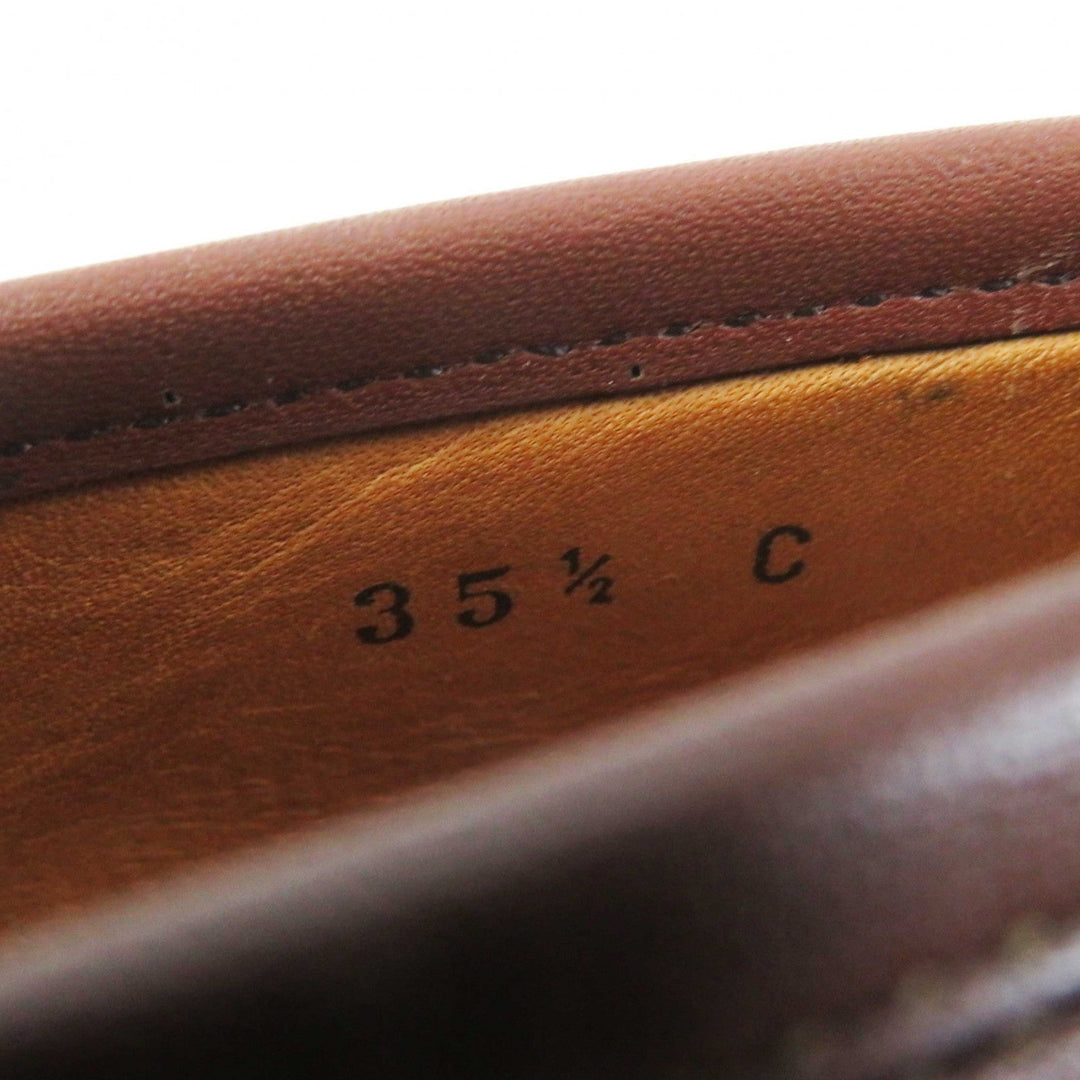 GUCCI loafers 101 6105 Main: Leather Brown Women 35.5 Used Authentic