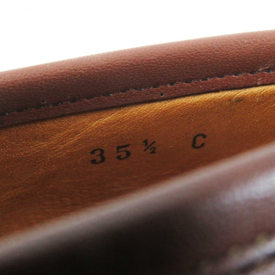 GUCCI loafers 101 6105 Main: Leather Brown Women 35.5 Used Authentic