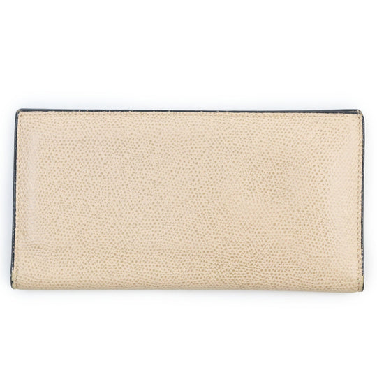Valextra Long Wallet Purse V8L21-028-CI Main: Leather beige mens Used Authentic