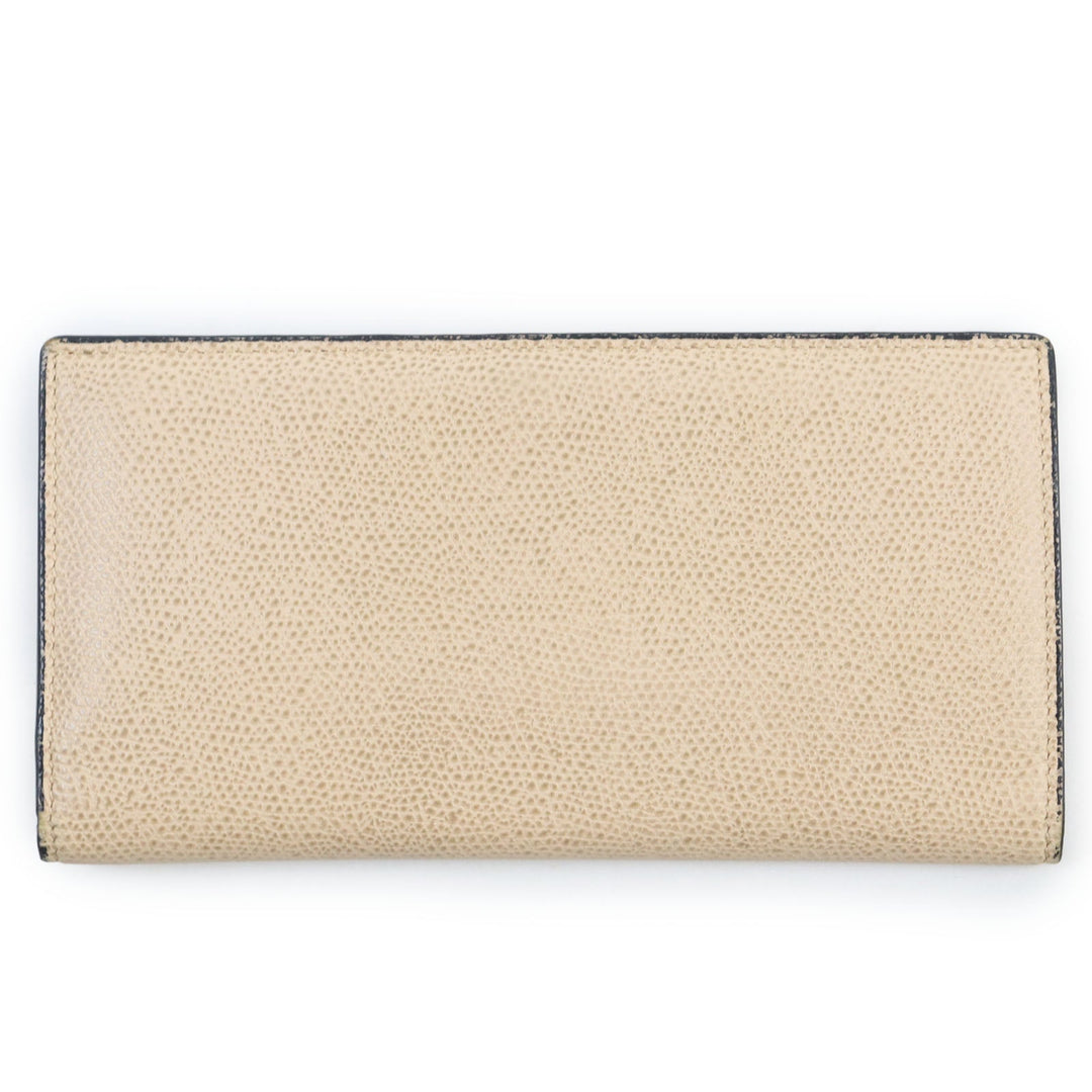 Valextra Long Wallet Purse V8L21-028-CI Main: Leather beige mens Used Authentic