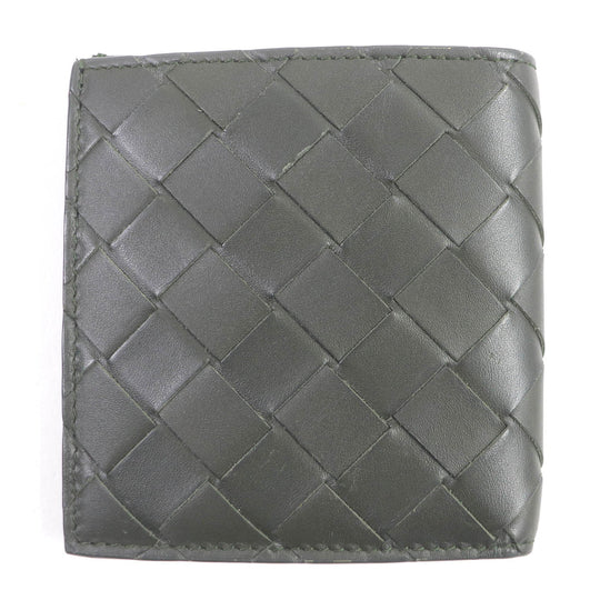 BOTTEGAVENETA Bifold Wallet 749400 Main: Leather charcoal mens Used Authentic