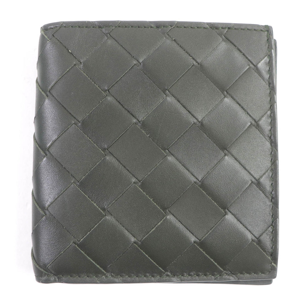 BOTTEGAVENETA Bifold Wallet 749400 Main: Leather charcoal mens Used Authentic
