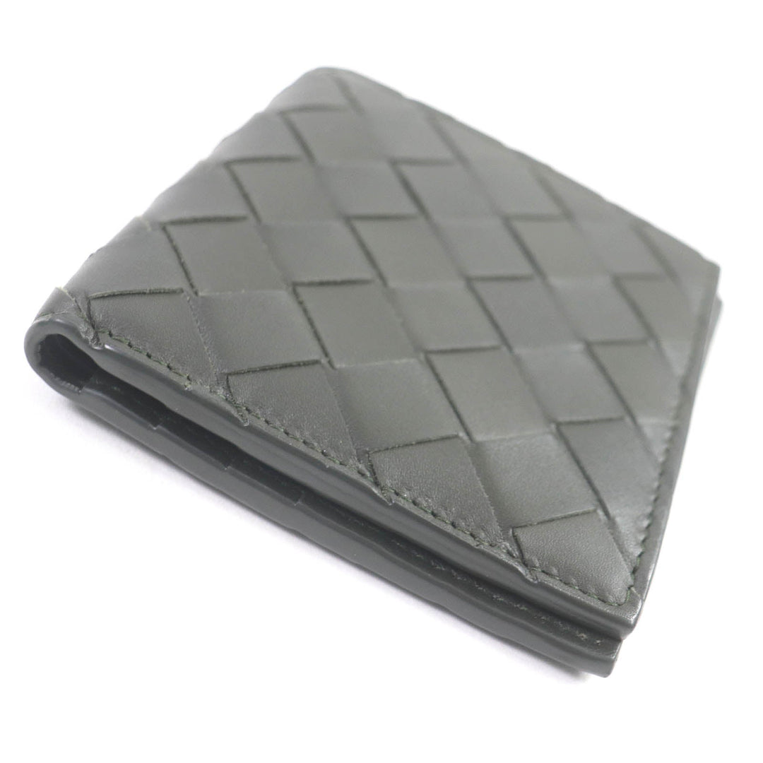 BOTTEGAVENETA Bifold Wallet 749400 Main: Leather charcoal mens Used Authentic