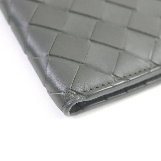 BOTTEGAVENETA Bifold Wallet 749400 Main: Leather charcoal mens Used Authentic
