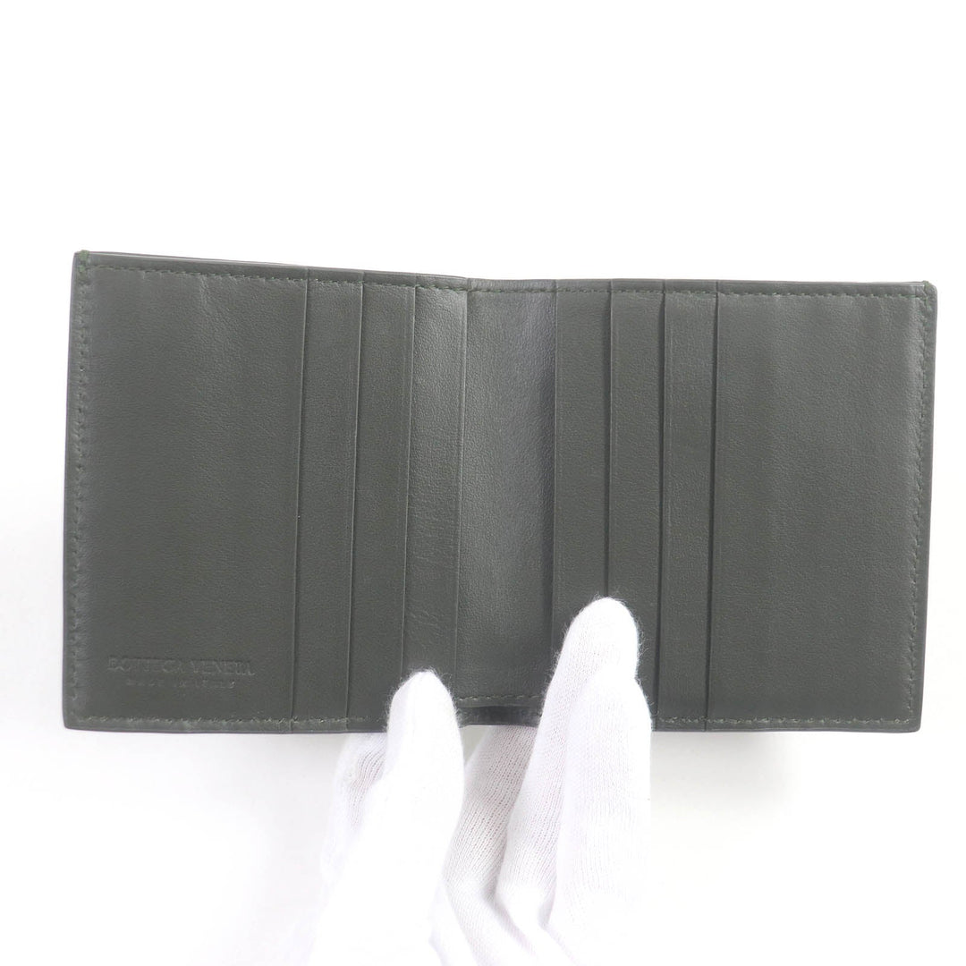 BOTTEGAVENETA Bifold Wallet 749400 Main: Leather charcoal mens Used Authentic