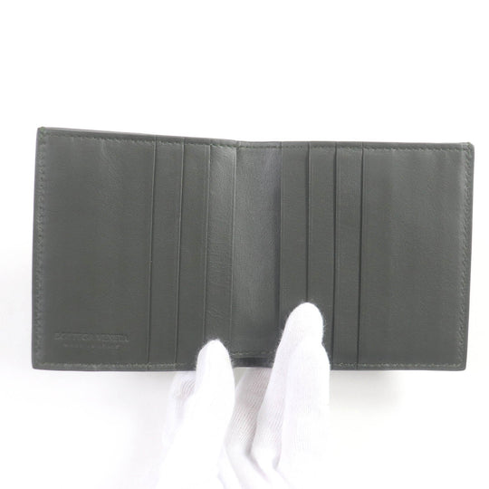 BOTTEGAVENETA Bifold Wallet 749400 Main: Leather charcoal mens Used Authentic