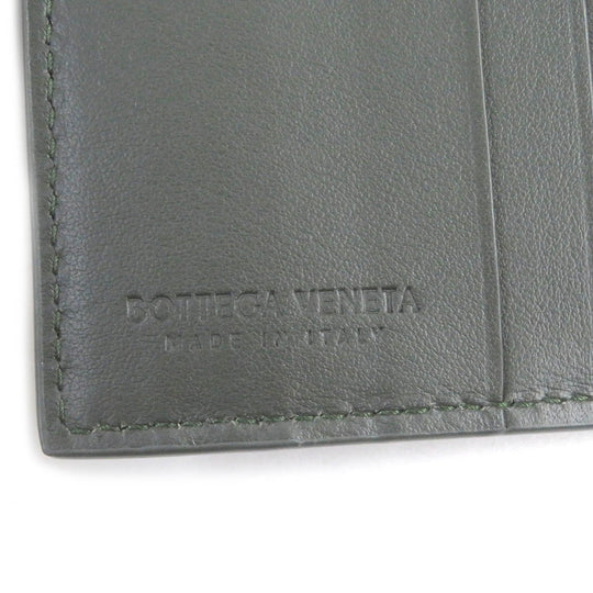 BOTTEGAVENETA Bifold Wallet 749400 Main: Leather charcoal mens Used Authentic