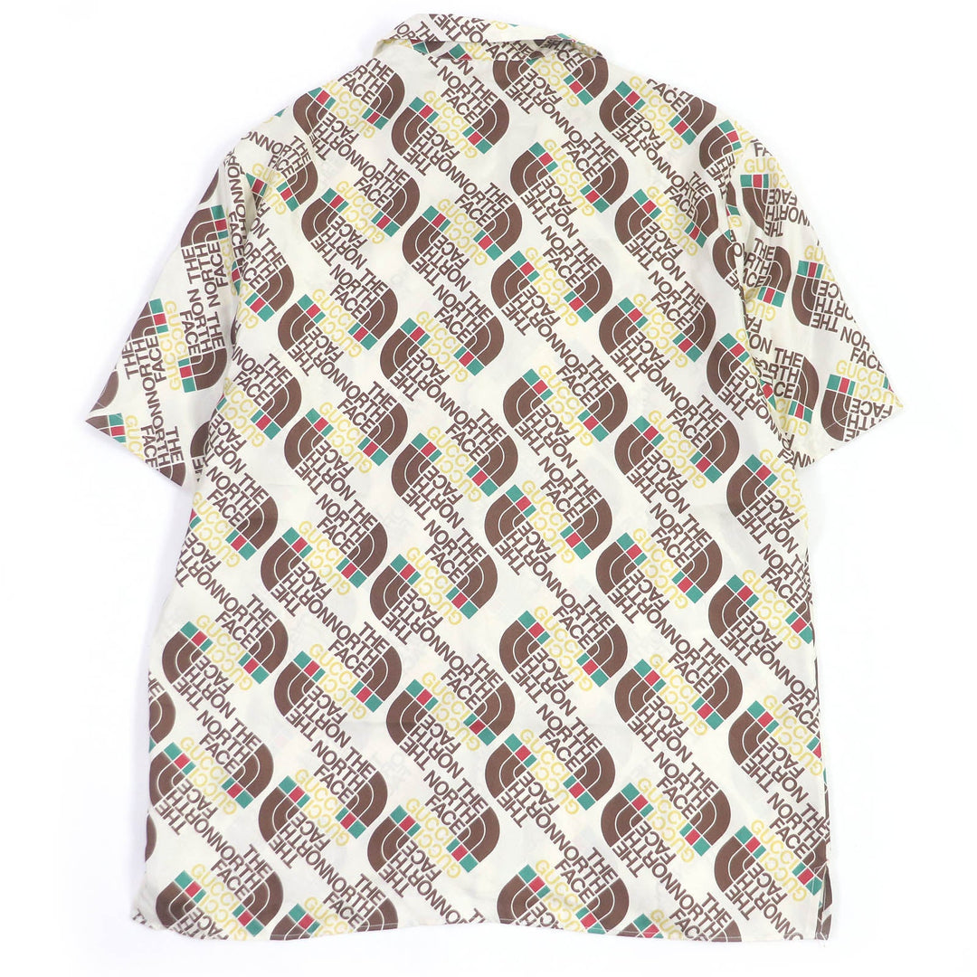GUCCI Short sleeve shirt 654766 Main: 100% silk Ivory mens 44 Used Authentic