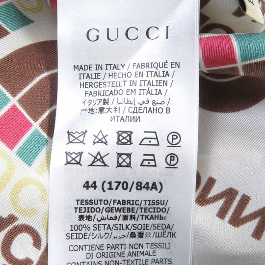 GUCCI Short sleeve shirt 654766 Main: 100% silk Ivory mens 44 Used Authentic