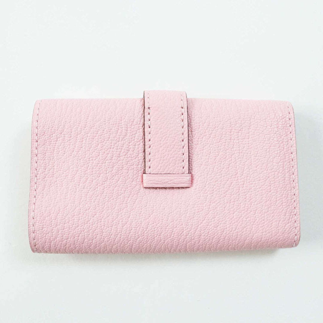 HERMES Key case Key holder  Chevre Misol Rose Confetti Bean Women Used Authentic