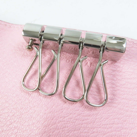 HERMES Key case Key holder  Chevre Misol Rose Confetti Bean Women Used Authentic
