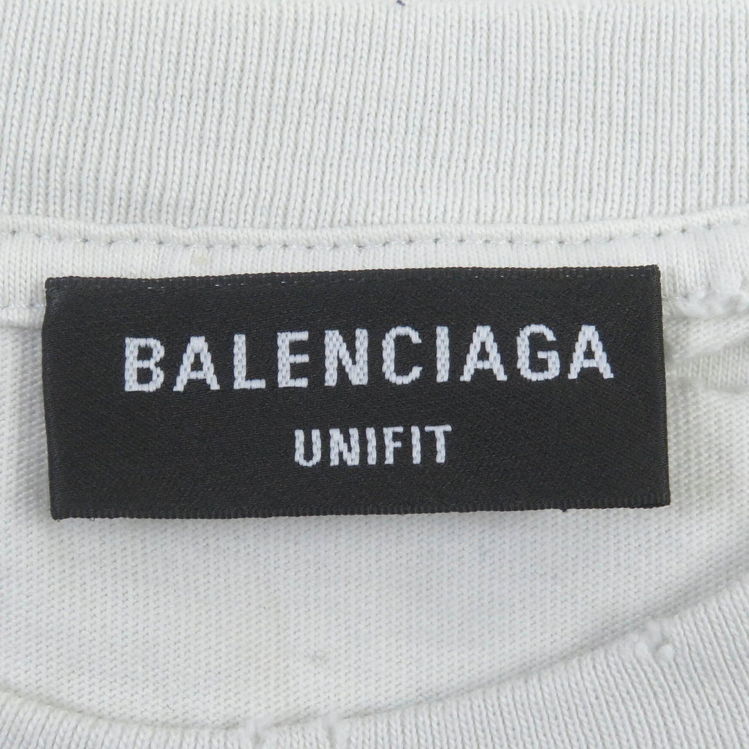 BALENCIAGA Short sleeve T-shirt 661705 Main: 100% cotton Ivory mens S Used Authentic