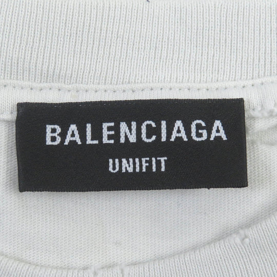 BALENCIAGA Short sleeve T-shirt 661705 Main: 100% cotton Ivory mens S Used Authentic