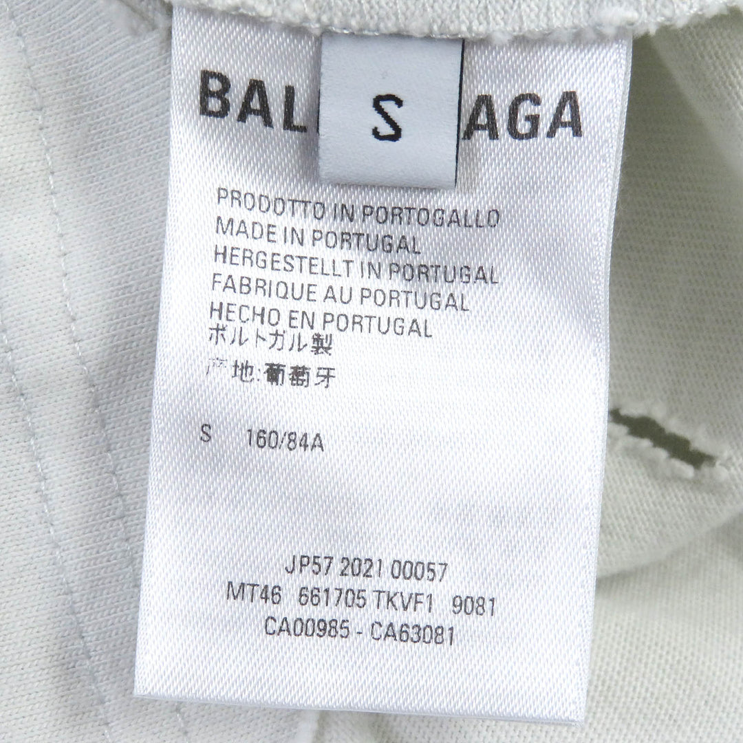 BALENCIAGA Short sleeve T-shirt 661705 Main: 100% cotton Ivory mens S Used Authentic