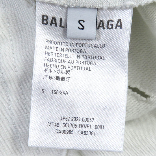 BALENCIAGA Short sleeve T-shirt 661705 Main: 100% cotton Ivory mens S Used Authentic