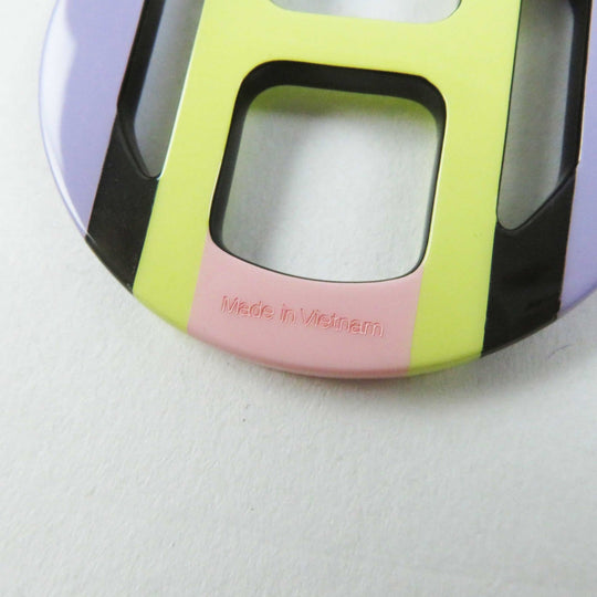 HERMES Pierce Buffalo horn Multi H Equipe Earrings Women Used Authentic