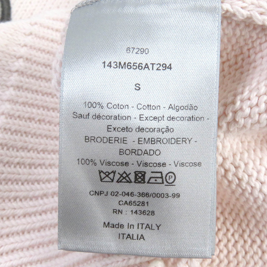 Dior HOMME Short sleeve knit 143M656AT294 Main: 100% cotton, Part: 100% rayon Light pink mens S Used Authentic