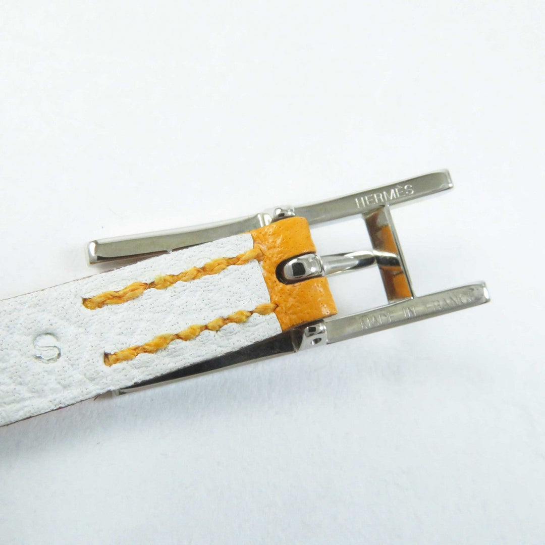 HERMES bracelet Main: Leather Yellow / white be api du bretour Women S Used Authentic