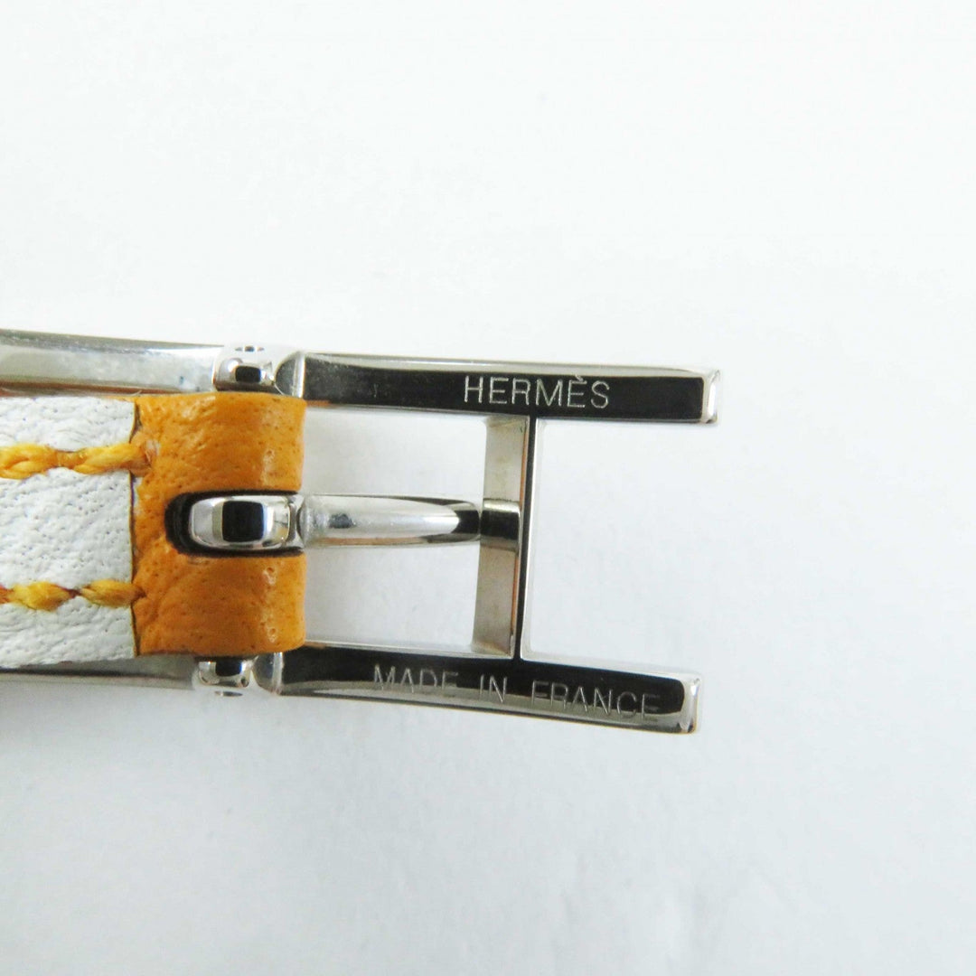 HERMES bracelet Main: Leather Yellow / white be api du bretour Women S Used Authentic