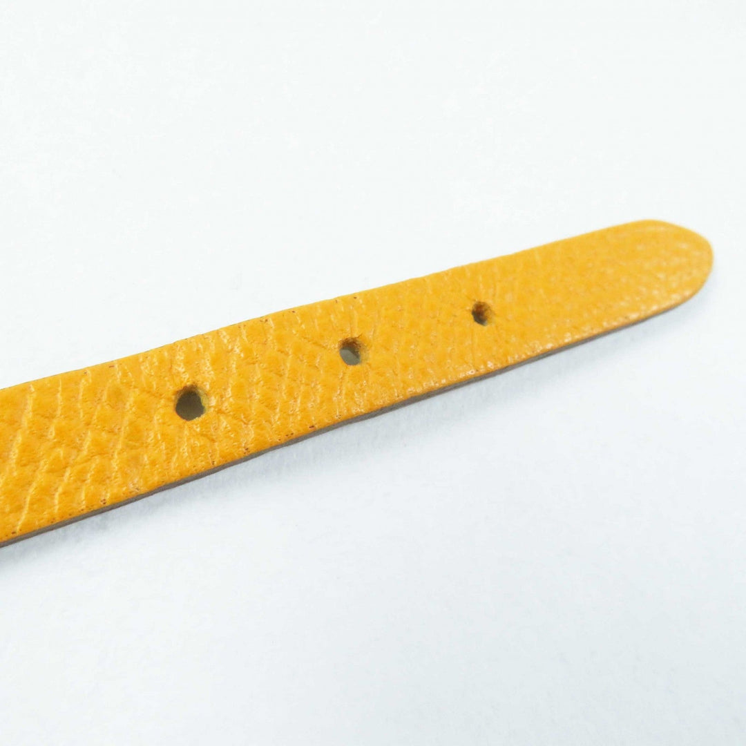 HERMES bracelet Main: Leather Yellow / white be api du bretour Women S Used Authentic